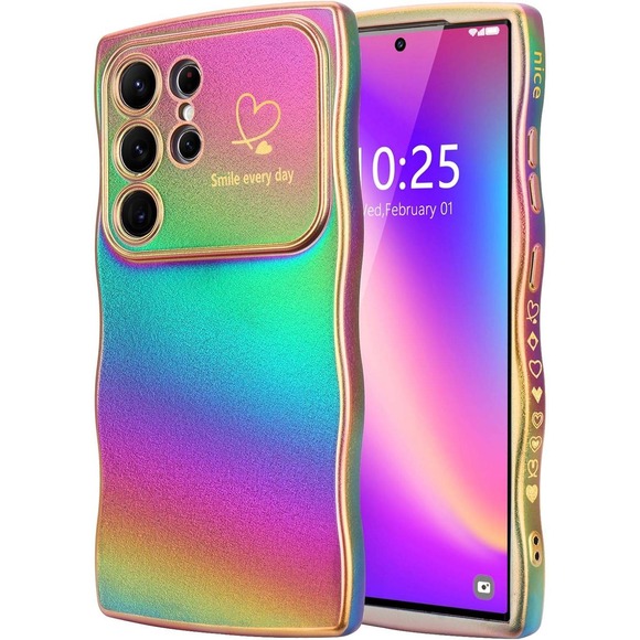 Rainbow Iridescent Phone Case Cover Protective Smile Every Day Nice - Picture 1 of 5